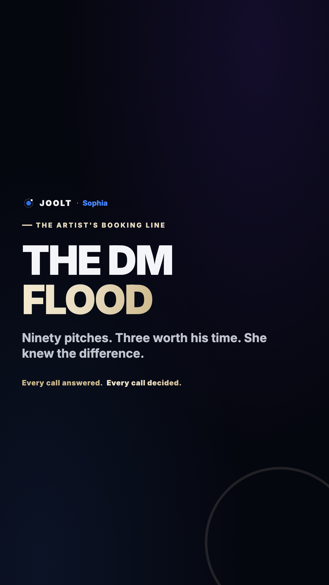 The DM flood, ninety partnership DMs, three real offers walked in