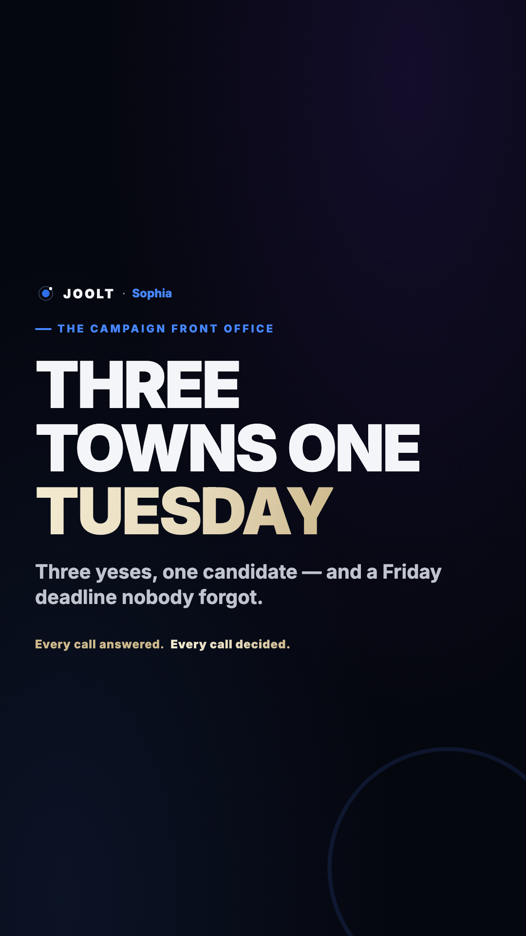 Three towns in a day, every approach captured while you’re on the road